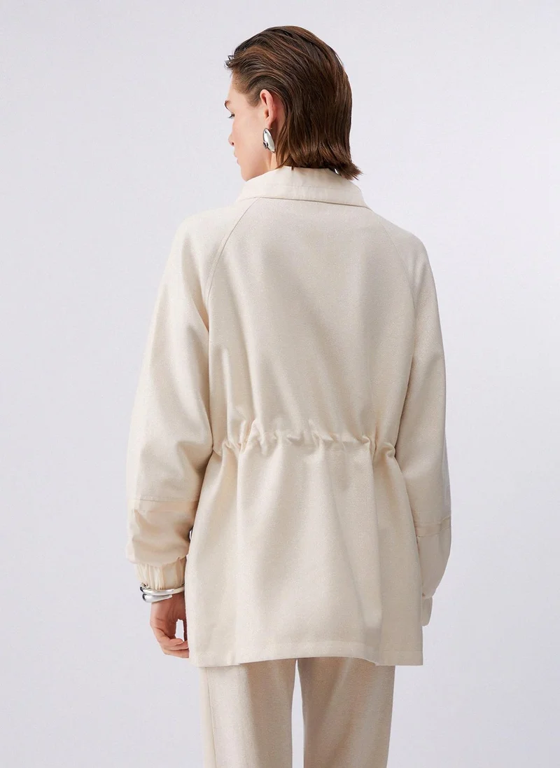 ليو جو Windproof jacket with drawstring